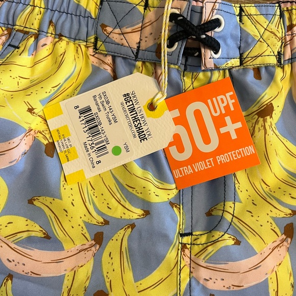 NEW! Shade critters swim trunks/Go Bananas print-boys size small (6/7) - Picture 2 of 5